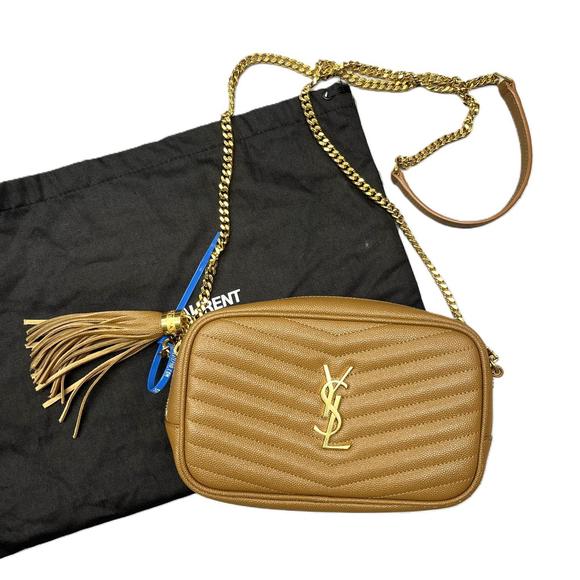 SAINT LAURENT pre-loved mini lou bag in brown - Picture 1 of 5